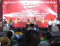 KPU Sintang Gelar Debat Publik Pilkada 2024, Tiga Paslon Adu Visi dan Misi